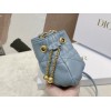 Dior Ammi Small Bag in Blue Macrocannage Lambskin