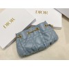 Dior Ammi Small Bag in Blue Macrocannage Lambskin