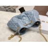 Dior Ammi Small Bag in Blue Macrocannage Lambskin