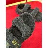 Dior Dioract Sandals In Black Shearling