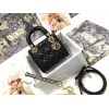 Dior Lady Dior Mini Bag with Chain in Black Cannage Lambskin