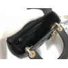 Dior Lady Dior Mini Bag with Chain in Black Cannage Lambskin