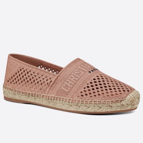 Dior Granville Espadrilles In Nude Mesh Embroidery Dior Granville Espadrilles In Nude Mesh Embroidery