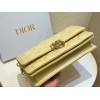 Dior Miss Dior Top Handle Bag in Pastel Yellow Cannage Lambskin
