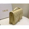 Dior Miss Dior Top Handle Bag in Pastel Yellow Cannage Lambskin