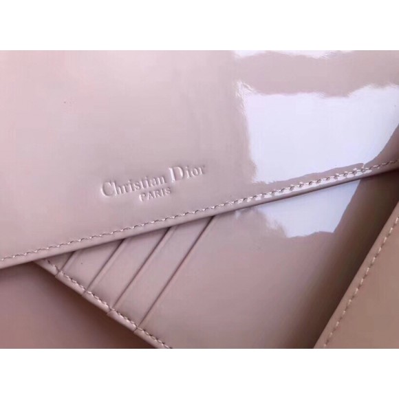 Dior Lady Dior Chain Pouch In Pink Patent Cannage Calfskin Dior Lady Dior Chain Pouch In Pink Patent Cannage Calfskin