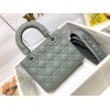 Dior Small Lady Dior My ABCDior Bag In Grey Ultramatte Calfskin