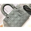 Dior Small Lady Dior My ABCDior Bag In Grey Ultramatte Calfskin