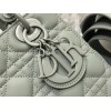 Dior Small Lady Dior My ABCDior Bag In Grey Ultramatte Calfskin
