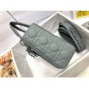 Dior Small Lady Dior My ABCDior Bag In Grey Ultramatte Calfskin