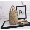 Dior Lady Dior Medium Bag in Beige Lambskin with Enamel Charm