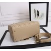 Dior Lady Dior Medium Bag in Beige Lambskin with Enamel Charm