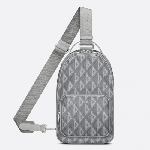 Dior Mini Rider Sling Bag In Gray CD Diamond Canvas Dior Mini Rider Sling Bag In Gray CD Diamond Canvas