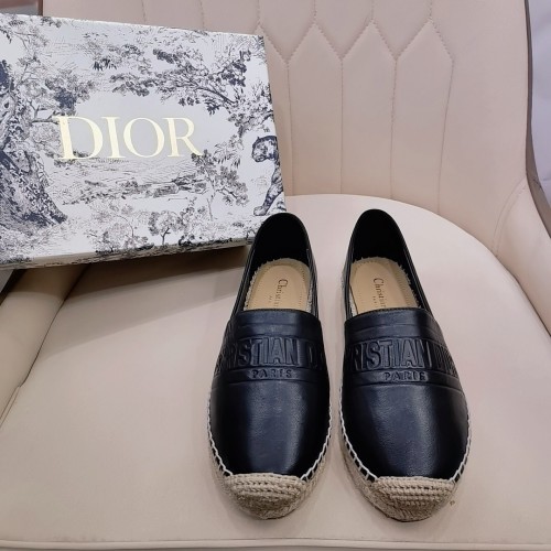 Dior Granville Espadrilles In Black Embossed Lambskin Dior Granville Espadrilles In Black Embossed Lambskin