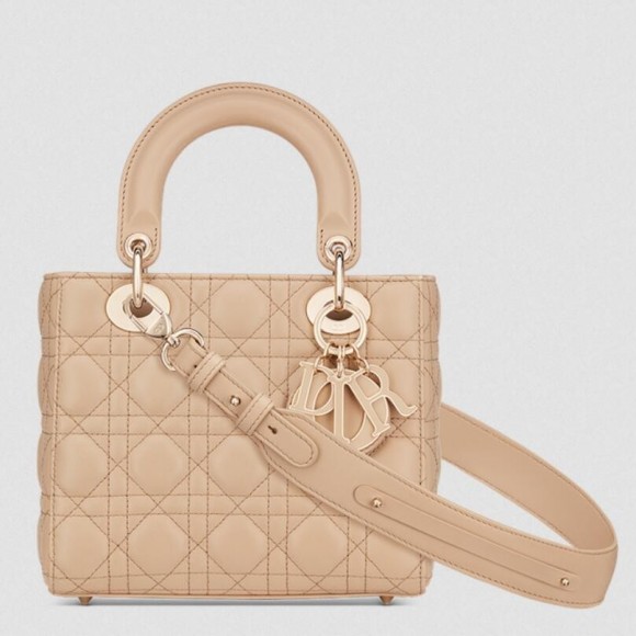 Dior Small Lady Dior My ABCDior Bag in Beige Cannage Lambskin Dior Small Lady Dior My ABCDior Bag in Beige Cannage Lambskin