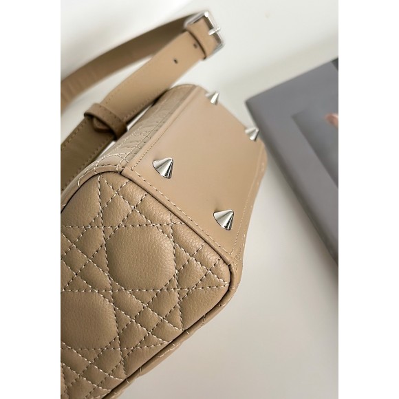 Dior Small Lady Dior My ABCDior Bag in Beige Cannage Lambskin Dior Small Lady Dior My ABCDior Bag in Beige Cannage Lambskin