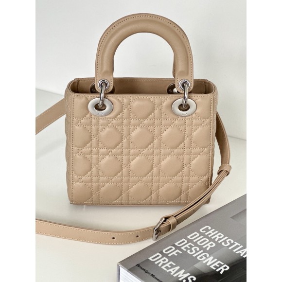 Dior Small Lady Dior My ABCDior Bag in Beige Cannage Lambskin Dior Small Lady Dior My ABCDior Bag in Beige Cannage Lambskin