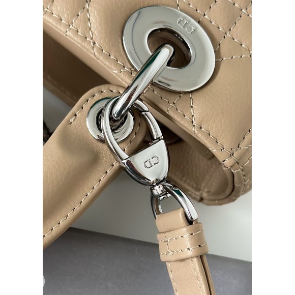 Dior Small Lady Dior My ABCDior Bag in Beige Cannage Lambskin Dior Small Lady Dior My ABCDior Bag in Beige Cannage Lambskin