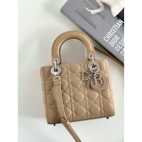Dior Small Lady Dior My ABCDior Bag in Beige Cannage Lambskin Dior Small Lady Dior My ABCDior Bag in Beige Cannage Lambskin