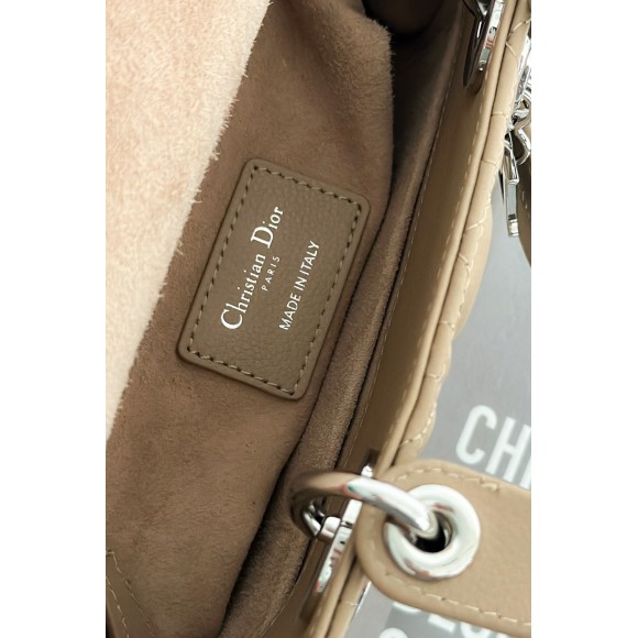 Dior Small Lady Dior My ABCDior Bag in Beige Cannage Lambskin Dior Small Lady Dior My ABCDior Bag in Beige Cannage Lambskin