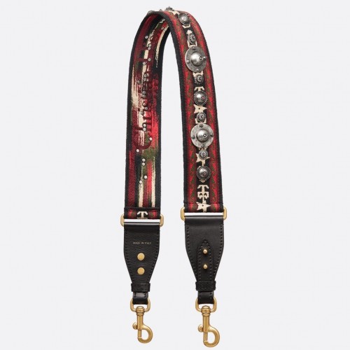 Dior Shoulder Strap in Bohemian-inspired Canvas with Medallions Dior Shoulder Strap in Bohemian-inspired Canvas with Medallions
