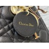 Dior Lady Dior Medium Bag in Noir Grained Calfskin