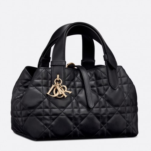 Dior Toujours Small Bag in Black Macrocannage Calfskin Dior Toujours Small Bag in Black Macrocannage Calfskin