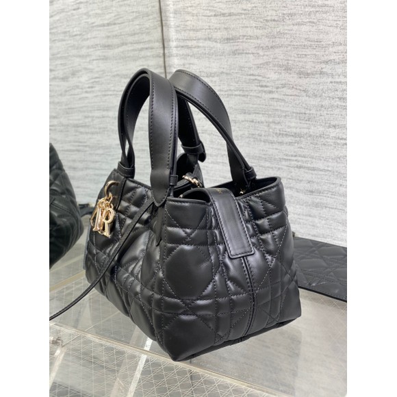 Dior Toujours Small Bag in Black Macrocannage Calfskin Dior Toujours Small Bag in Black Macrocannage Calfskin