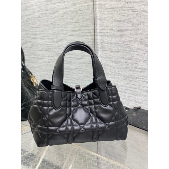 Dior Toujours Small Bag in Black Macrocannage Calfskin Dior Toujours Small Bag in Black Macrocannage Calfskin