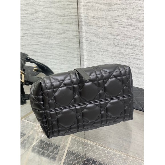 Dior Toujours Small Bag in Black Macrocannage Calfskin Dior Toujours Small Bag in Black Macrocannage Calfskin