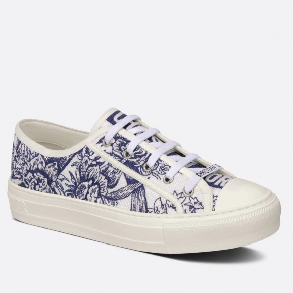 Dior Walk'n'Dior Sneakers In Blue Jardin d'Hiver Embroidered Cotton Dior Walk'n'Dior Sneakers In Blue Jardin d'Hiver Embroidered Cotton