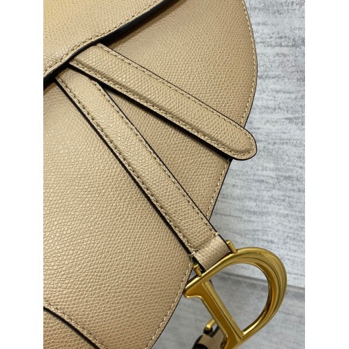 Dior Saddle Bag with Strap in Sand Grained Calfskin Dior Saddle Bag with Strap in Sand Grained Calfskin