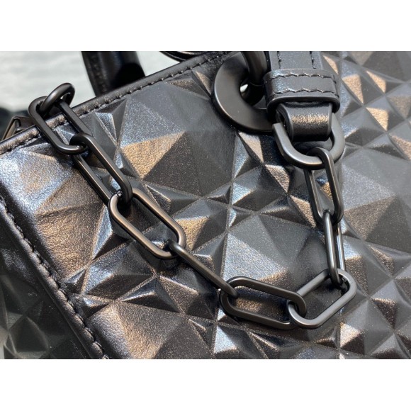 Dior Lady D-Joy Medium Bag In Black Calfskin with Diamond Motif Dior Lady D-Joy Medium Bag In Black Calfskin with Diamond Motif