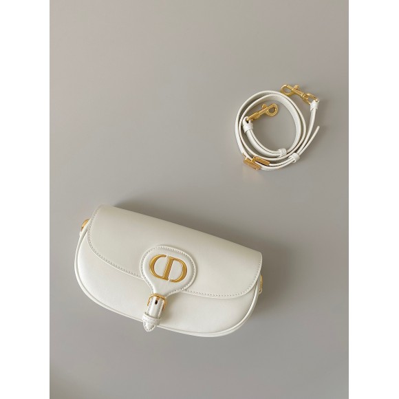 Dior Bobby East-West Bag In White Box Calfskin Dior Bobby East-West Bag In White Box Calfskin