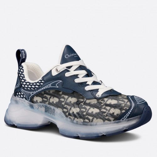 Dior Vibe Sneakers In Blue Dior Oblique Technical Fabric Dior Vibe Sneakers In Blue Dior Oblique Technical Fabric