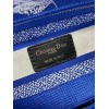 Dior Lady D-Lite Medium Bag In Fluorescent Blue Toile de Jouy Reverse Embroidery