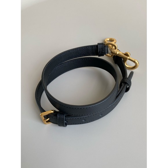 Dior Saddle Bag with Strap in Black Grained Calfskin Dior Saddle Bag with Strap in Black Grained Calfskin