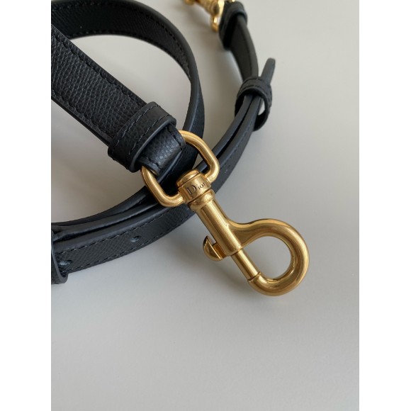 Dior Saddle Bag with Strap in Black Grained Calfskin Dior Saddle Bag with Strap in Black Grained Calfskin