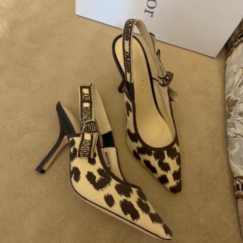 Dior J'Adior Slingback Pumps 100mm In Mizza Embroidered Cotton Dior J'Adior Slingback Pumps 100mm In Mizza Embroidered Cotton
