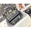 Dior Lady D-Lite Medium Bag In Blue Toile de Jouy Embroidery