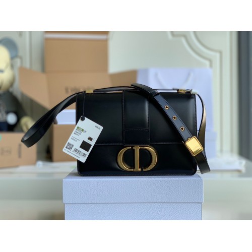 Dior 30 Montaigne Medium Bag In Black Box Calfskin Dior 30 Montaigne Medium Bag In Black Box Calfskin