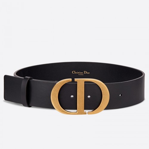 Dior 30 Montaigne 35MM Belt In Black Smooth Calfskin Dior 30 Montaigne 35MM Belt In Black Smooth Calfskin