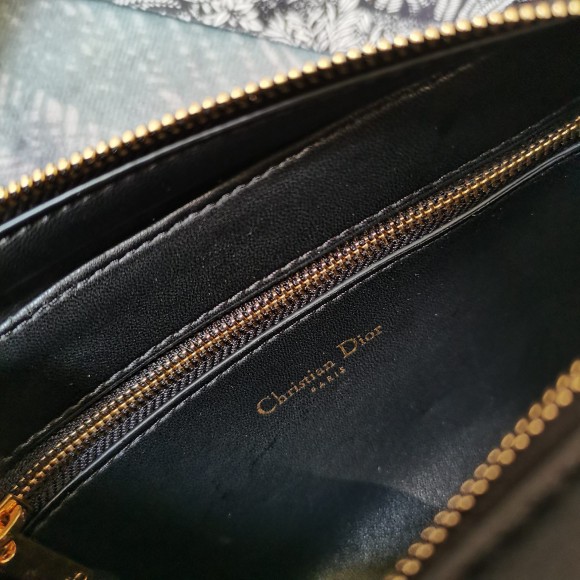 Dior Caro Double Pouch In Black Cannage Calfskin Dior Caro Double Pouch In Black Cannage Calfskin