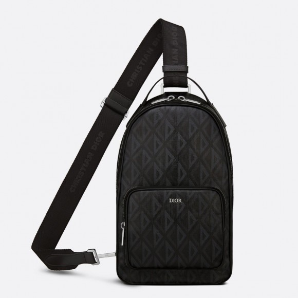 Dior Mini Rider Sling Bag In Black CD Diamond Canvas Dior Mini Rider Sling Bag In Black CD Diamond Canvas