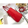 Dior Small Lady Dior Bag In Red Patent Cannage Calfskin