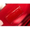 Dior Lady Dior Large Bag In Red Patent Cannage Calfskin