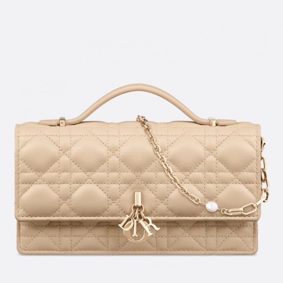 Dior Miss Dior Mini Bag In Beige Cannage Lambskin Dior Miss Dior Mini Bag In Beige Cannage Lambskin