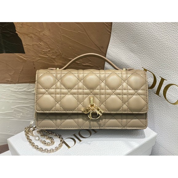 Dior Miss Dior Mini Bag In Beige Cannage Lambskin Dior Miss Dior Mini Bag In Beige Cannage Lambskin