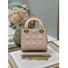 Dior Lady Dior Mini Bag with Chain in Powder Cannage Lambskin