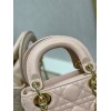 Dior Lady Dior Mini Bag with Chain in Powder Cannage Lambskin